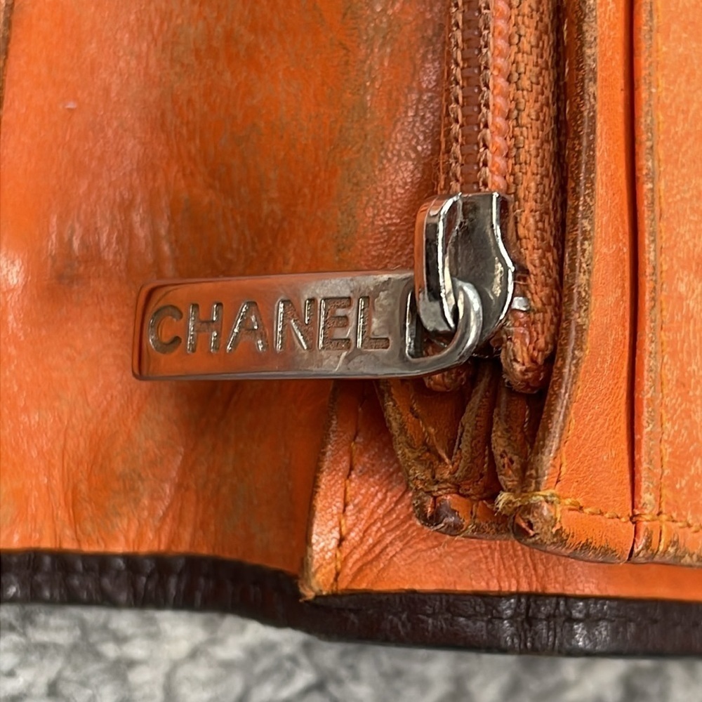 Chanel Vintage Ligne Cambon Yen Bifold Wallet Quilted Leather Chocolate Brown CC - Picture 11 of 17